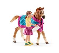 Schleich 42361 Horse Club Play Set - Potro con Manta, Juguetes a Partir de 5 años