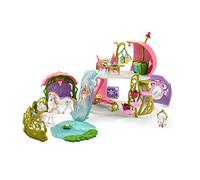 Schleich 42445 bayala play set - casa de flores con unicornios, lago y establo, juguetes a partir de 5 años