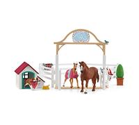 Schleich 42458 Horse Club Play Set - Horse Club Los Caballos de Invitados de Hannah con Ruby, Juguetes de 5 años