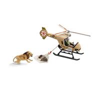 Schleich 42476 Wild Life Play Set - Rescate de Animales en helicóptero, Juguetes a Partir de 3 años