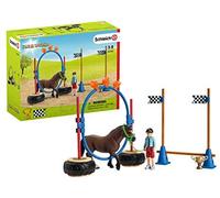 Schleich 42482 farm world play set - pony agility racing, juguetes a p