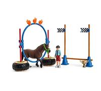 Schleich 42482 Farm World Play Set - Pony Agility Racing, Juguetes a Partir de 3 años