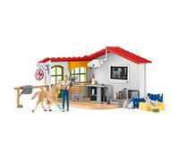 Schleich 42502 Farm World Play Set - Clínica veterinaria con mascotas, juguetes a partir de 3 años