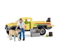 Schleich 42503 Farm World Play Set - Visita del Veterinario de la Granja, Juguetes a Partir de 3 años