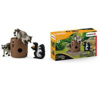 Schleich Wild Life Juegos Gracioso Con La Tuercas 42532 Mapache, Mofeta