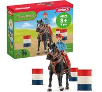 Schleich Playset 42576 Cowgirl Carrera de barriles