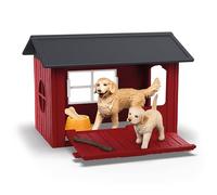 Schleich 42722 Caseta de Perro con Golden Retrievers, a Partir de 3 años, Farm World - playset, 9 Piezas