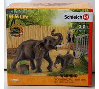 Schleich 72111 Recinto Con 2 Elefantes Asiáticos Cuidadores Fauna Jungle