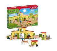 schleich 72224 Establo con gallinero y box para ponis, a partir de 3 años, FARM WORLD - playset, 86 x 13 x 33 cm