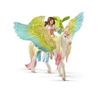 SCHLEICH Bayala 70566 Fairy Surah with Glitter Pegasus, Multicolor, 16 x 15 x 18
