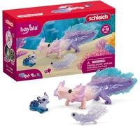 Schleich BAYALA | Axolote Madre y crías 42628 | Figuras detalladas y mágicas | Regalo Encantador para niñas y niños | adorables Figuras coleccionables | Juguete a Partir de 5 años | Set de 3 Piezas