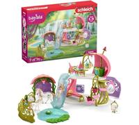 Schleich BAYALA | Casa de Flores Brillante con Unicornios, Lago y establo 42445 | Set con elfa, Ardilla de Nubes y Accesorios | Regalo para niñas y niños | Figura a Partir de 5 años | 71 Piezas