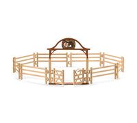 Schleich Colección Horse Club - Figura de Dehesa para Caballos con Puerta de Entrada - 19 cm