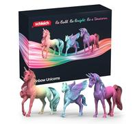 Schleich Collectors | Set de Unicornios arcoíris 42821 | 3 Piezas | figuras detalladas con degradados y detalles metálicos | decoración elegante | regalo excepcional para adultos