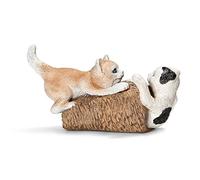 Schleich - Crías de Gato Jugando, Figura Pintada a Mano (13723)