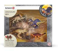 Schleich Dinosaurios 42212 - Lote De 4 Mini-Dinosaurios Con Rompecabezas De Lava