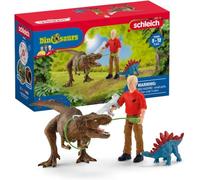 Schleich Dinosaurs | Ataque de Tyrannosaurus Rex 41465 | 5 Piezas | Set de juego a partir de 5 años | set con personajes, numerosas funciones y muchos accesorios