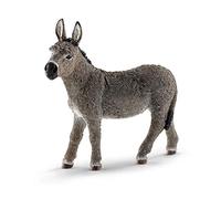 Schleich- Donkey Farm World Burro, Color Gris, 3.7 Inch (13772)