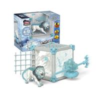 Schleich Set ELDRADOR Creatures – León de Hielo BattleCave 42766, 31 piezas