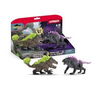 schleich ELDRADOR CREATURES | El lince de sombra contra el romperrocas 70827 | Figuras de criaturas monstruosas de Eldrador con cristales | Juguete de monstruos para niños desde 7 años | 2 piezas