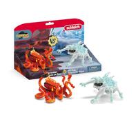 Schleich ELDRADOR Creatures | Escarabajo de Hielo vs. Pulpo de Fuego 70826 | Set con Monstruos de Hielo y Lava | Figuras de acción Desde 7 años | Juguete fantástico | 2 Piezas
