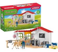 schleich FARM WORLD - 42502, 43-Piece Veterinarian Kit for Kid (Importación USA)