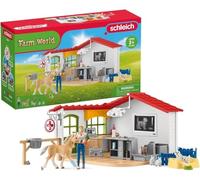 Schleich Set Clínica Veterinaria Farm World 42502 – 27 piezas con animales y accesorios – 3+ años