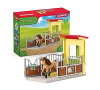 Schleich Farm World | Box para Ponis con Semental islandés 42609 | 4 Piezas | Set de juego a partir de 3 años | set con figuras, múltiples funciones y numerosos accesorios | figura de granja de schleich