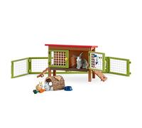 Schleich Farm World | Clapier 42420 | coffret Avec Figurines, nombreuses fonctions et Accessoires | Figurines d’animaux réalistes | coffret de jeu à Partir de 3 ANS | 8 pièces