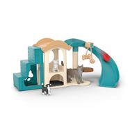 Schleich Farm World | Diversión para Gatos 42764 | Set con casa para Gatos, árbol rascador & Accesorios | Juguete de Granja Realista | Regalo para niños y niñas Desde 3 años | 12 Piezas