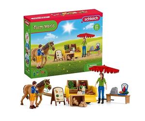 Schleich Farm World | El tenderete móvil 42528 | 39 Piezas | Set de juego a partir de 3 años | set con figuras, múltiples funciones y numerosos accesorios | figura de granja de schleich