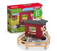 Schleich Farm World | Establo de Cabras 42726 | 31 Piezas | +3 años | Set con establo, cabra, cabrito, valla & accesorios | Figuras de animales realistas | Idea regalo niños | Juguete granja desd