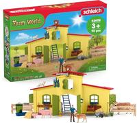 Schleich Farm World | Establo Grande con Animales y Accesorios 42605 | Set de juego a partir de 3 años | set con figuras, múltiples funciones y numerosos accesorios | figura de granja de schleich