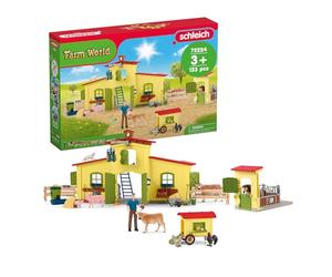 Schleich Farm World | Granja con gallinero y Caja para Caballos 72224 | Set de juego a partir de 3 años | set con figuras, múltiples funciones y numerosos accesorios | figura de granja de schleich