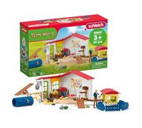 Schleich Farm World | Hotel de Animales 42607 | 35 Piezas | Set de juego a partir de 3 años | set con figuras, múltiples funciones y numerosos accesorios | figura de granja de schleich