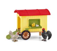 SCHLEICH Farm World Mobile Chicken Coop Toy Playset, Multi-colour (42572)
