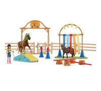 Schleich Farm World Pony Agility Training Set with Horse, Trai (Importación USA)