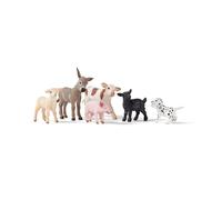 Schleich Farm World | Set Animales de Granja 77534 con Perro, Cerdo, Cabra, Oveja y Burro | Juguete de Granja Desde 3 años | Set de 6 Piezas | Exclusivo en Amazon