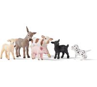 Schleich Farm World | Set Animales de Granja 77534 | Set de 6 Piezas | Set de juego con perro, cerdo, cabra, oveja y burro | juguete de granja desde 3 años | exclusivo en Amazon
