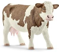 Schleich Farm World | Vaca Simmental 13801 | 13 x 4 x 8 cm | +3 años | Figura de granja schleich | Figura animal detallada | Regalo para niñas y niños | Juguete de granja desde 3 años