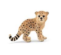 Schleich- Cheetah Cub Figura de Cría de Guepardo, Colección Wild Life, Multicolor, 4.5 cm (14747)