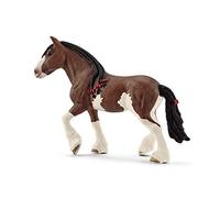 Schleich- Figura de Yegua Clydesdale, Colección Horse Club, 16.1 cm (13809) | Spielfigur ab 3 Jahren | schleich Bauernhof Spielfigur | detailgetreue Tierfigur | Geschenk für Jungen und Mädchen