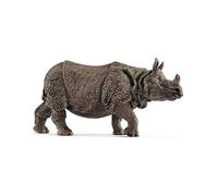 Schleich- Figura Rinoceronte Indio, 6,7 Cm,