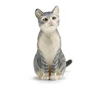 Schleich- Gato Sentado Figura, Multicolor (13771)