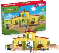 Schleich 42605 Establo grande con animales y accesorios, a partir de 3 años, FARM WORLD - playset, 92 piezas