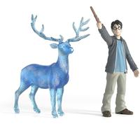 Schleich Set de figuras Harry Potter y su Patronus 42680 – Niño y cierva translúcida, 2 piezas