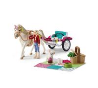 schleich HORSE CLUB - 42467 Carriage Ride With Picnic Playset, 32-Piece Horse an