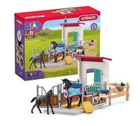 Schleich Horse Club 42611 - Set de Box para Caballos, 21 Piezas - Incluye Yegua y Potro - Extensión de Establo - Animales de Juguete Coleccionables - Juguetes para Niños de 5 Años o Más