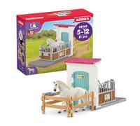 Schleich Horse Club | Box para Caballos 42569 | 21 Piezas | Set de juego a partir de 6 años | set con figuras, múltiples funciones y numerosos accesorios | juguete de caballo realista