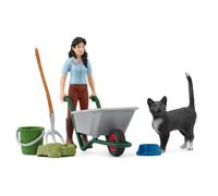 Schleich Horse Club Care Set with Emily 12 Piece Pocket Set for Girls and Boys A